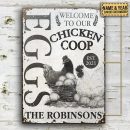 Chicken Coop Eggs Custom Classic Metal Signs