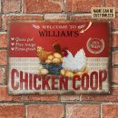 Personalized Chicken Coop Farm Fresh Customized Classic Metal Signs