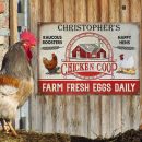 Personalized Chicken Coop Farm Fresh Eggs Customized Classic Metal Signs