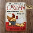Personalized Chicken Coop Vertical Customized Classic Metal Signs