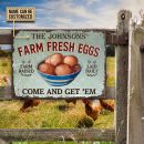 Personalized Chicken Eggs Get 'Em Customized Classic Metal Signs