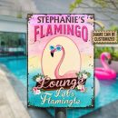Personalized Flamingo Lounge Let's Flamingle Custom Classic Metal Signs