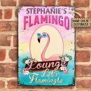 Personalized Flamingo Lounge Let's Flamingle Custom Classic Metal Signs
