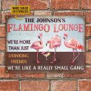 Flamingo Lounge Custom Small Gang Classic Metal Signs