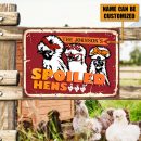 Personalized Silkies Chicken Attention Customized Classic Metal Signs