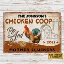 Personalized Year Farm Chicken Coop Rise And Shine Customized Metal Signs