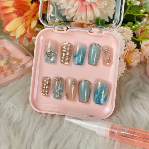 Ocean Dusk – Blue & Rose Gold