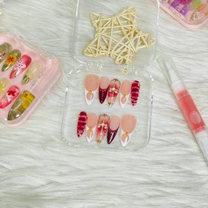 Divine Bloom Cross Charms & Gothic Red
