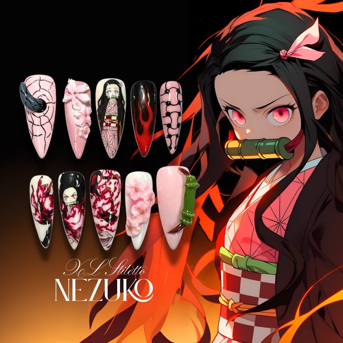 demon-sister-inspired-press-on-nails-pink-and-black-floral-design-with-bamboo-charm-handmade-anime-gel-nails-for-cosplay-gifts-1.jpg